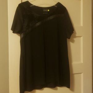 Lysse women's black top XL  new without tags